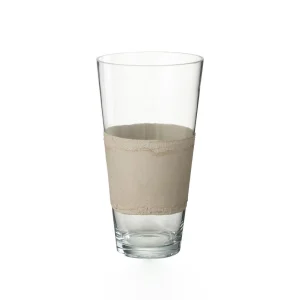 Vase Delp verre tranparent beige small par Esprit Déco - Magasin décoration à Estaires - 1