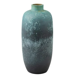 Vase vintage céramique azur medium par Esprit Déco - Magasin décoration à Estaires - 1