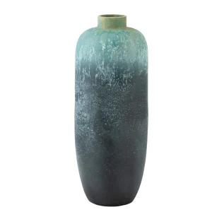 Vase vintage céramique azur large par Esprit Déco - Magasin décoration à Estaires - 1