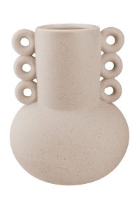 Vase RADON beige Hauteur 18,5 cm