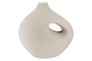 Vase RADON beige Hauteur 21 cm