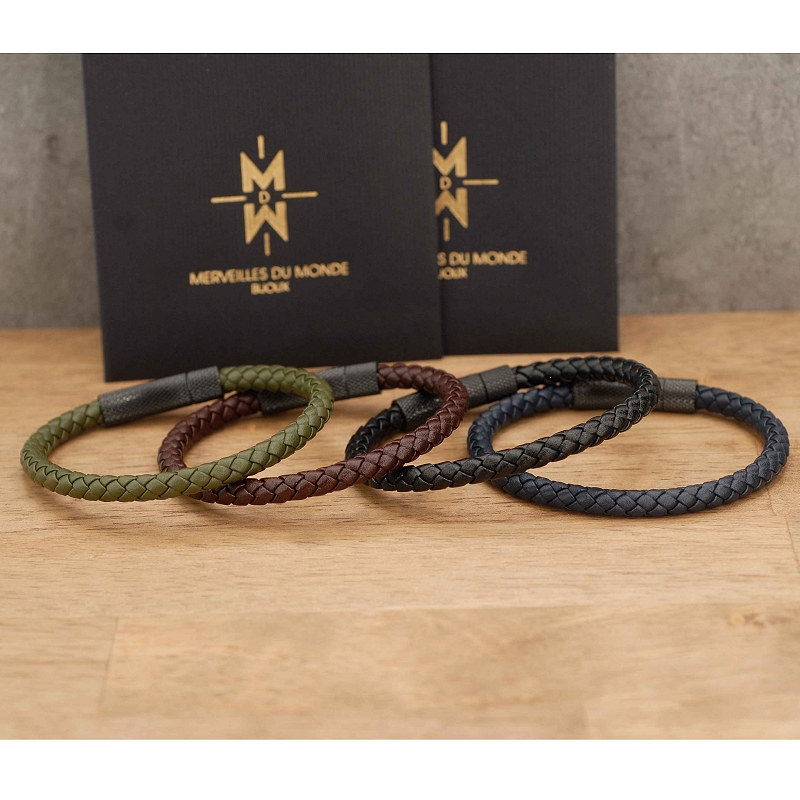 Bracelet en cuir naturel (Homme)