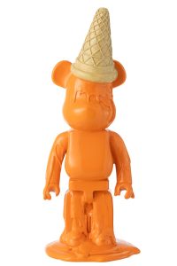Ours Cornet Glace Resine orange