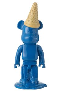 Ours Cornet Glace Resine bleu