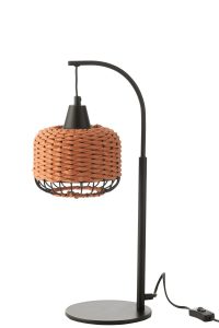 Lampe Lanterne Metal Orange