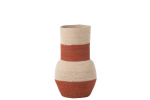Vase Rayures Jonc De Mer Naturelterracotta