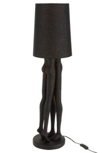 Lampe Couple Resine Noire