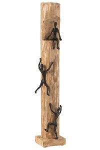 Figurines Grimpent Coffre Manguier/Aluminium Noir