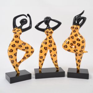 LEOPARD statue femme 48cm ass